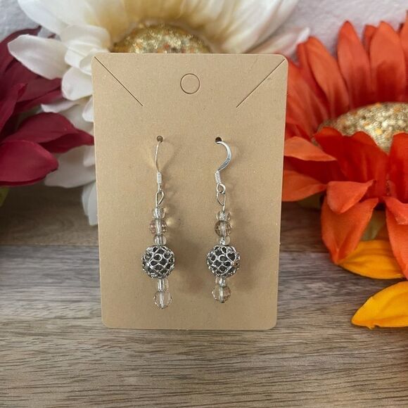 Glass Bead Handmade Earrings NWOT - Picture 1 of 2